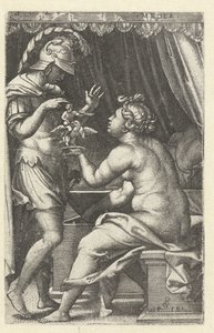 Medea gir Jason et bilde av Ganymedes med ørn Medea returnerer Penaten til Jason Medea (tittel på objekt) Greske heltinner (serietittel) av Georg Pencz