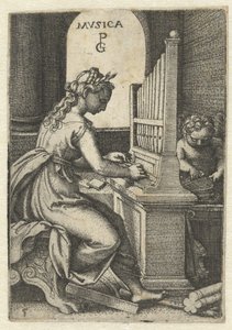 Musikk Musica (tittel på objekt) Seven Liberal Arts (serietittel) av Georg Pencz
