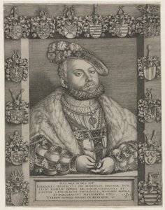 Portrett av Johann Fredrik I «den storsinnede», kurfyrste av Sachsen av Georg Pencz