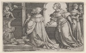 Salomo tilber idoler. av Georg Pencz