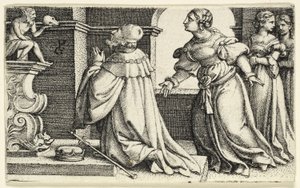 Salomo som tilber idolet Moloch av Georg Pencz