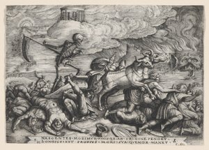 The Triumph of Death on Time, fra The Triumph of Petrarch. av Georg Pencz