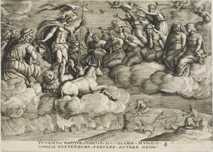 The Triumph of Eternity, plate seks fra The Triumphs of Petrarch av Georg Pencz