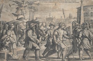 The Triumph of Fame on Chastity, fra The Triumphs of Petrarch. av Georg Pencz