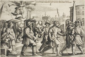 The Triumph of Fame, plate tre fra Triumphs of Petrarch av Georg Pencz