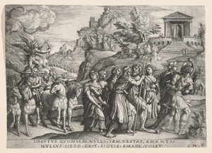 The Triumph of Love, fra The Triumph of Petrarch. av Georg Pencz