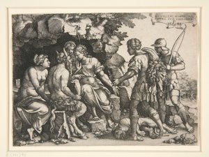 Thetis og Chiron av Georg Pencz