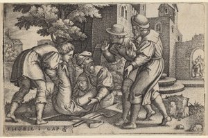 Tobias begraver et av Israels barn av Georg Pencz