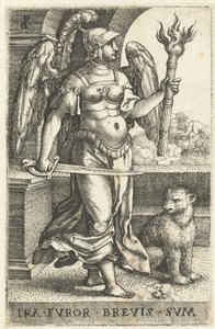 vrede (Ira) Ira fvor brevis svm (tittel på objekt) Seven Deadly Sins (serietittel) av Georg Pencz