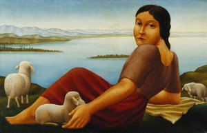 Jente med sauer; Jente med sauer, 1923