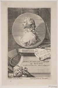 Skuespillerinnen Anna Catharina von Passow av Georg Vilhelm Baurenfeind