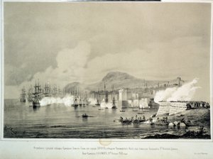 Slaget ved Sinop 30. november 1853 (litografi)