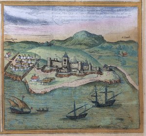 Elmina fra Cities of the World, ca. 1572