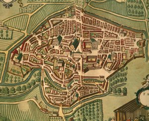 Fabriano fra Cities of the World av Georg Braun av Georg Braun and Hogenberg Franz