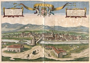 Fontainebleau, Frankrike (gravering av Georg Braun and Hogenberg Franz