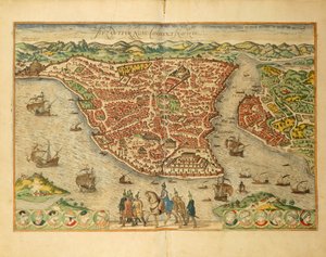 Istanbul fra verdensbyene av Georg Braun av Georg Braun and Hogenberg Franz