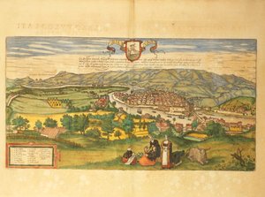 Kart over Bilbao fra Cities of the World av Georg Braun av Georg Braun and Hogenberg Franz