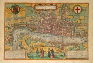 Map of London from Civitates Orbis Terrarum by Georg Braun   1120213   no       norwegian Successfully Translated  Original: Untitled Tripterocalyx pedunculatus, 1935. Translat: Untitled Tripterocalyx pedunculatus, 1935. 1138781 no norwegian Successfully T av Georg Braun and Hogenberg Franz