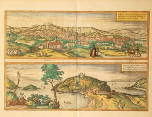 Kart over San Sebastian og Burgos fra andre verdenskrig av Georg Braun av Georg Braun and Hogenberg Franz