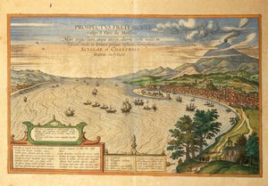 Messinastredet fra verdens byer av Georg Braun av Georg Braun and Hogenberg Franz