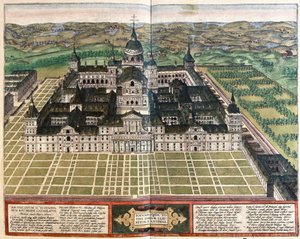 Kloster (Palace of King Philip II), Spania (gravering