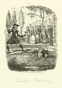 Illustrasjon for Humphry Clinker av Tobias Smollett (gravering) av George (after) Cruikshank