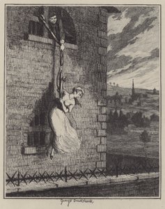 Illustrasjon for Jack Sheppard (gravering) av George (after) Cruikshank