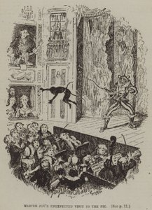 Mester Joes uventede besøk i gropen (gravering) av George (after) Cruikshank
