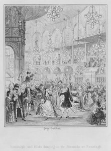 Randulph og Hilda danser i Rotunda ved Ranelagh (gravering) av George (after) Cruikshank