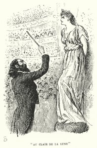 Illustrasjon for Trilby av George du Maurier (gravering) av George (after) Du Maurier