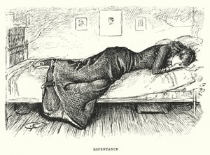 Illustrasjon for Trilby av George du Maurier (gravering) av George (after) Du Maurier