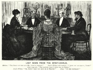 Punch tegneserie: Last News from the Spirit World (gravering) av George (after) Du Maurier