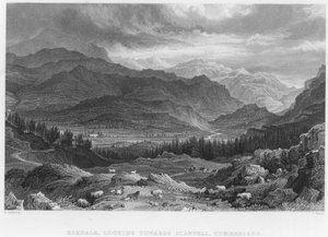 Eskdale, Looking Towards Scawfell, Cumberland (gravering) av George (after) Pickering