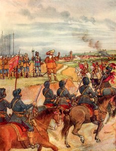 Det finske kavaleriets marsj (fargelitografi) av George 9th Earl of Carlisle Howard