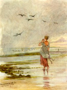 The Sands o#39;Dee (fargelitografi) av George 9th Earl of Carlisle Howard