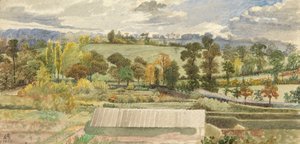 Kilburn Looking Towards Hampstead, 1858 (wc på papir)