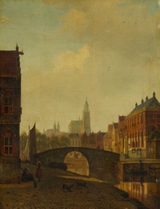 Imaginær utsikt over Arnhem, slutten av 1830-årene. av George Andries Roth