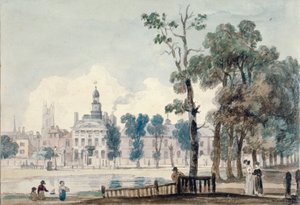 Utvendig utsikt over Old Bethlehem Hospital, Moorfields, City of London, 1811