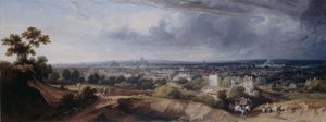 Paris, sett fra høyden av Montmartre, 1822.