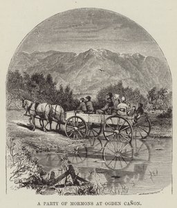Et parti av mormoner på Ogden Canon av George Augustus Sala