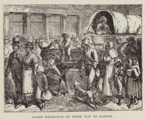 Svarte emigranter på vei til Kansas av George Augustus Sala