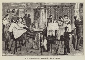 Frisørsalong, New York av George Augustus Sala