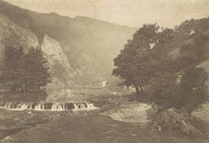 Inngang til Dove Dale, Derbyshire, 1880-tallet, trykt 1888., 1880-tallet, trykt 1888.