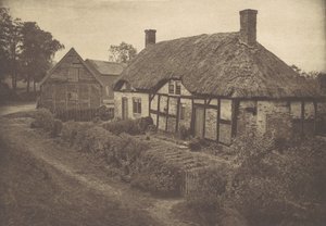 Izaak Waltons hus i Shallowford, Staffordshire, 1880-tallet, trykt 1888., 1880-tallet, trykt 1888.