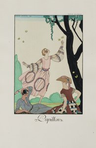 Frills and frills: Butterflies, 1921. av George Barbier