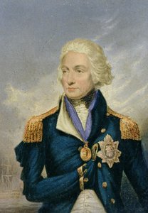 Horatio, Viscount Nelson (1758-1805) (fargetrykk) av George Baxter