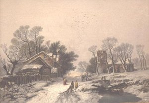Vinter (trykk) (se også 144946) av George Baxter
