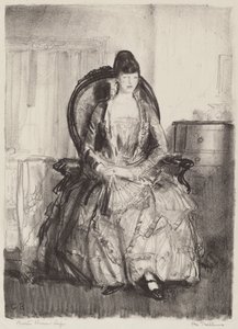 Dame med vifte av George Bellows