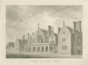 Stoke-upon-Trent - Jernbanestasjon: sepia-tegning