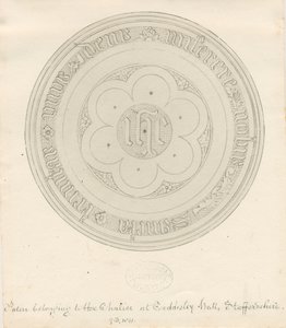 Teddesley Hall - Patent: penn og vask tegning av George Buckler